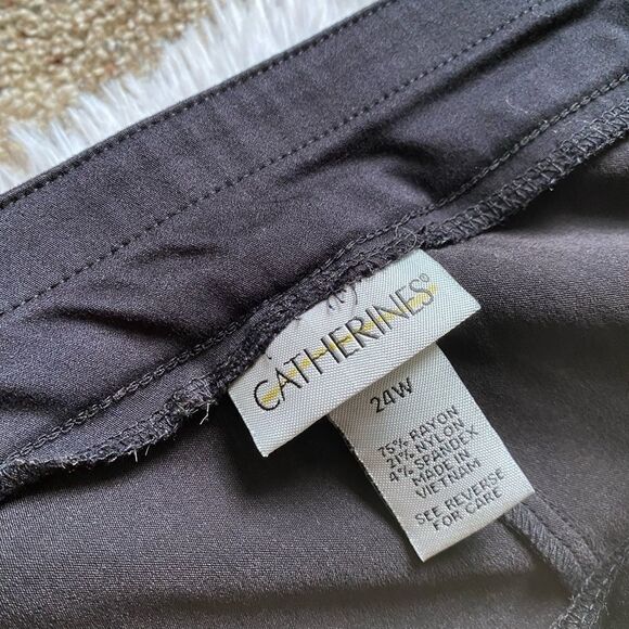 Catherine’s Capri Pants Black Stretchy New Elastic Waist Womens Size 24W - Picture 6 of 6